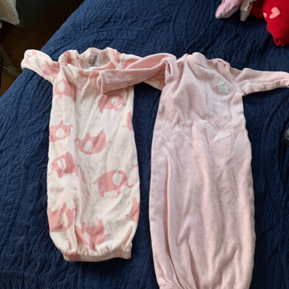 Pink Elephant Print Kids Pajamas Sleep Sacks